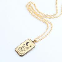 Ожерелья из латуни, Латунь, плакированный настоящим золотом, Мужская & разные стили для выбора, 27x50mm, продается PC