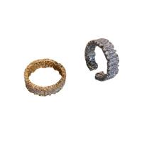 Cubique anneau en laiton Circonia Micro Pave, Placage, réglable & pavé de micro zircon & pour femme, plus de couleurs à choisir, protéger l'environnement, sans nickel, plomb et cadmium, 17mm, Taille:6.5, Vendu par PC
