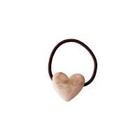 Ponytail Holder Acrylic with Rubber Band Heart handmade for woman 55mm Sold By PC