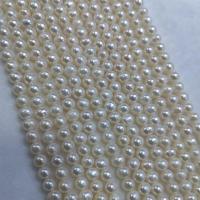 Cultured Round Freshwater Pearl Beads, DIY, white, 6-7mm, Sold Per Approx 14.17 Inch Strand