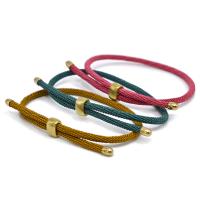 Cordon milanais bracelet, avec laiton, Rond, fait à la main, bijoux de mode & pour femme, plus de couleurs à choisir, Longueur:14-28 cm, Vendu par PC