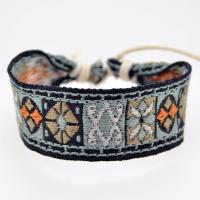 Cotton Fabric Bracelet with Cotton Thread Round handmade fashion jewelry & for woman multi-colored 31mm Length 16-18 cm Sold By PC