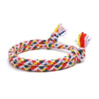 Polyester and Cotton Bracelet, Round, handmade, fashion jewelry & for woman, more colors for choice, 11mm, Length:16-28 cm, Sold By PC
