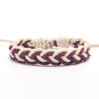 Cotton Fabric Bracelet, Round, handmade, Adjustable & fashion jewelry & for woman, more colors for choice, 12mm, Length:17 cm, Sold By PC