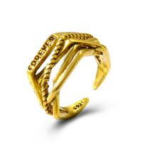 Ορείχαλκος Δέσε δάχτυλο του δακτυλίου, επιχρυσωμένο, κοσμήματα μόδας & για άνδρες και γυναίκες, περισσότερα χρώματα για την επιλογή, 23mm, Sold Με PC