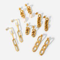 Stainless Steel Drop Earring, 304 Stainless Steel, Vacuum Ion Plating, different styles for choice & for woman & hollow, more colors for choice, Sold By Pair
