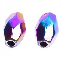 Zinc Alloy Jewelry Beads Oval colorful plated DIY Sold By PC
