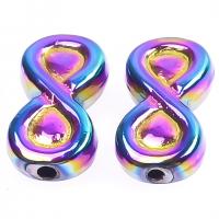 Tibetan Style Jewelry Beads, Infinity, colorful plated, DIY, 7x13mm, Sold By PC