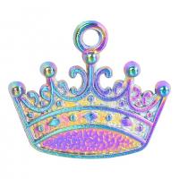 Zinc Alloy Crown Pendants colorful plated Unisex Length Approx 50 cm Sold By PC