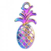 Tibetan Style Fruit Shape Pendants, Pineapple, colorful plated, Unisex & different styles for choice, more colors for choice, nickel, lead & cadmium free, 11x23mm, Length:Approx 50 cm, Sold By PC