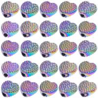 Zinc Alloy Heart Beads colorful plated DIY nickel lead & cadmium free Sold By PC