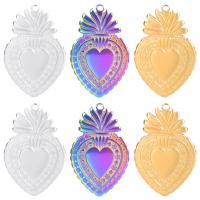 Stainless Steel Heart Pendants, 304 Stainless Steel, Vacuum Ion Plating, Unisex & different styles for choice, more colors for choice, 19x30mm, Length:Approx 50 cm, Sold By PC