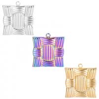 Stainless Steel Pendants 304 Stainless Steel Square Vacuum Ion Plating Unisex Length Approx 50 cm Sold By PC