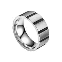 Stainless Steel Finger Ring, 201 Stainless Steel, fashion jewelry & different size for choice & for man, original color, 8mm, Sold By PC