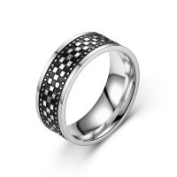 Titanium Čelik Finger Ring, modni nakit & različite veličine za izbor & za čovjeka, izvorna boja, 8mm, Prodano By PC