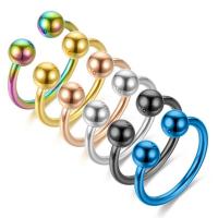 Ring Finger Titantium stali, obyty, biżuteria moda & dla kobiety, dostępnych więcej kolorów, 3mm,6mm, sprzedane przez PC