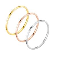 Prst prsten z nerezové oceli, 201 Stainless Steel, lesklý, různé velikosti pro výběr & pro ženy, více barev na výběr, 1mm, Prodáno By PC