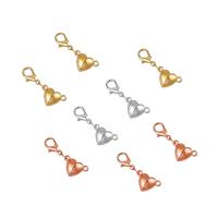 Zinc Alloy Magnetic Clasp with Magnet Heart plated DIY nickel lead & cadmium free 10mm Sold By PC