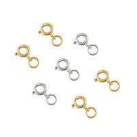 Brass Spring Ring Clasp Donut plated DIY nickel lead & cadmium free 6mm Sold By PC