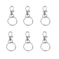 Zinc Alloy Key Clasp silver color plated DIY silver color nickel lead & cadmium free 30mm 25mm Sold By PC