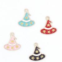 Zinc Alloy Enamel Pendants Hat gold color plated DIY nickel lead & cadmium free 17mm Approx 2mm Sold By Bag