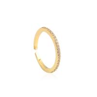 Cubic Zirconia Micro Pave Brass Ring real gold plated Adjustable & micro pave cubic zirconia & for woman 20mm Sold By PC