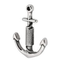 Stainless Steel Pendants, 304 Stainless Steel, Anchor, blacken, original color, 25x35x5mm, Hole:Approx 2mm, Sold By PC