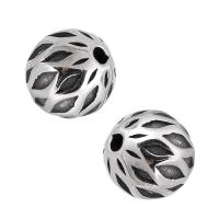 Stainless Steel Beads, 316 Stainless Steel, Round, blacken, original color, 9x9x9mm, Hole:Approx 2mm, Sold By PC
