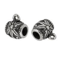 Stainless Steel Bail Beads, 304 Stainless Steel, blacken, original color, 8x9.50x7mm, Hole:Approx 0.5mm, Sold By PC