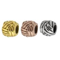 Stainless Steel Large Hole Beads, 304 Stainless Steel, plated, more colors for choice, 8x9x9mm, Hole:Approx 4mm, Sold By PC