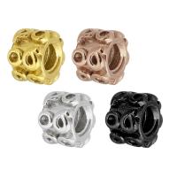 Edelstahl-Perlen mit großem Loch, 304 Edelstahl, plattiert, keine, 7x9x7mm, Bohrung:ca. 4mm, verkauft von PC