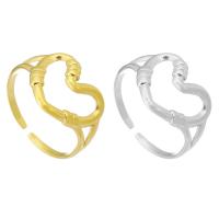Stainless Steel Finger Ring 304 Stainless Steel Heart plated Adjustable & Unisex & hollow 13.50mm US Ring .5 Sold By PC