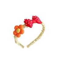 Soft PVC Hair Band with Cloth handmade 2 pieces & for children multi-colored 100mm Sold By PC