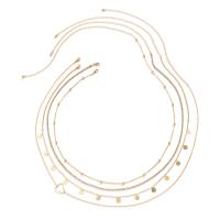 dekorativní Belt, Zinek, s železný řetěz, á, módní šperky & vícevrstvá & pro ženy & s drahokamu, více barev na výběr, nikl, olovo a kadmium zdarma, Délka Cca 26.8 inch, Prodáno By PC