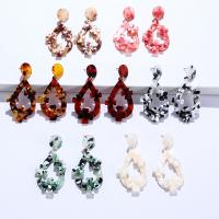 Earring Jewelry Zinc Alloy with Acetate fashion jewelry & for woman nickel lead & cadmium free Sold By Pair