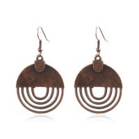 Tibetan Style Drop Earrings, antique copper color plated, fashion jewelry & for woman & hollow, nickel, lead & cadmium free, 53x30mm, Sold By Pair