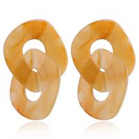 Acrylic Jewelry Earring, fashion jewelry & for woman, more colors for choice, 75x47mm, Sold By Pair