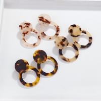 Boucle d'oreille bijoux acrylique, bijoux de mode & pour femme, plus de couleurs à choisir, 50x35mm, Vendu par paire