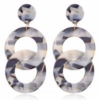 Akryl smykker ørering, mode smykker & for kvinde, flere farver til valg, 75x35mm, Solgt af par