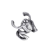 laiton Clip boucle d’oreille, grenouille, bijoux de mode & pour femme & noircir, couleur originale, 13mm, Vendu par PC