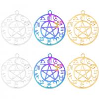 Stainless Steel Pendants, 304 Stainless Steel, Vacuum Ion Plating, Unisex & different styles for choice & hollow, more colors for choice, 25x28mm, Length:Approx 50 cm, Sold By PC