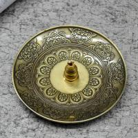 Traditional Ceramic Inserted Burner Incense Seat, Tibetan Style, with Brass, half handmade, for home and office & durable, more colors for choice, nickel, lead & cadmium free, 98mm, Sold By PC
