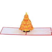 papel Cartão 3D, Árvore de Natal, feito à mão, Dobrável & Efeito 3D, 130x180mm, vendido por PC