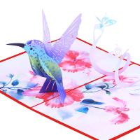 Paper 3D Greeting Card, handmade, Foldable & 3D effect, more colors for choice, 130x180mm, Sold By PC
