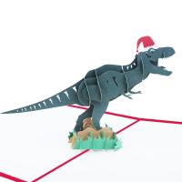 papier Carte de voeux 3D, Dinosaure, fait à la main, Pliable & effet 3D & styles différents pour le choix, 150x200mm, Vendu par PC