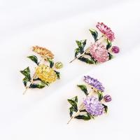 Enamel Brooch Zinc Alloy plated fashion jewelry & for woman nickel lead & cadmium free Sold By PC