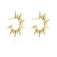 Brass Stud Earring, gold color plated, fashion jewelry & for woman, 26x26mm, Sold By PC