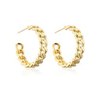Brass Stud Earring, gold color plated, fashion jewelry & for woman & hollow, 24x24mm, Sold By Pair