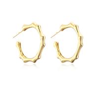 Brass Stud Earring, gold color plated, fashion jewelry & for woman, 27x27mm, Sold By Pair