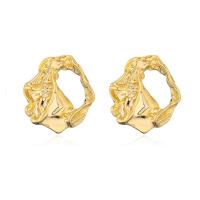 Brass Stud Earring, gold color plated, different styles for choice & for woman, 27x24mm, Sold By Pair